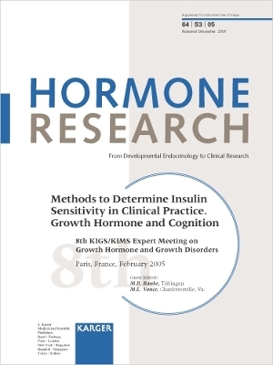 Methods to Determine Insulin Sensitivity in Clinical Practice. Growth Hormone and Cognition - 