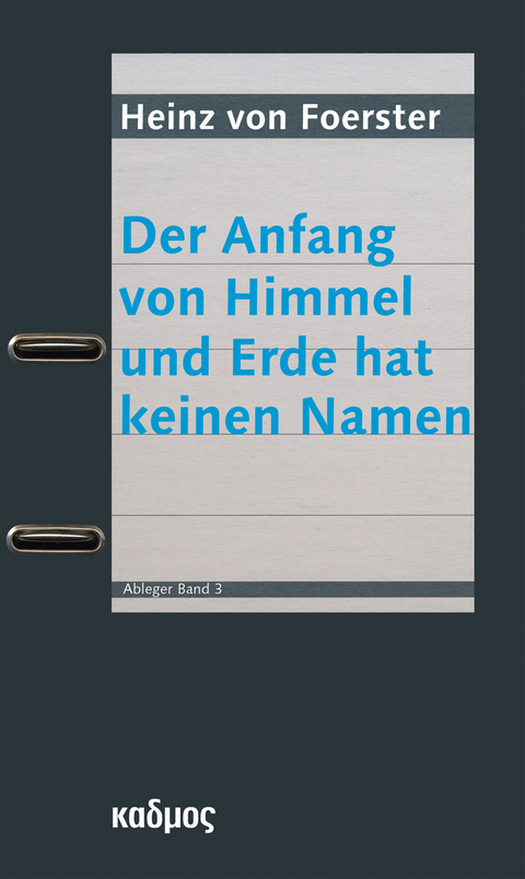 Der Anfang von Himmel und Erde hat keinen Namen - 