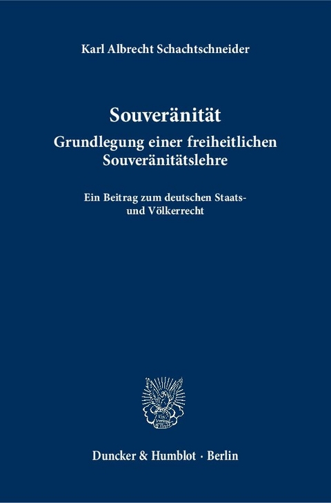 Souveränität. - Karl Albrecht Schachtschneider