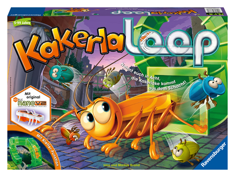 Ravensburger - Kakerlaloop 21123 - Kinderspiel mit elektronischer Kakerlake für Groß und Klein, Familienspiel für 2-4 Spieler, Kinderspiel ab 5 Jahren - Inka und Markus Brand