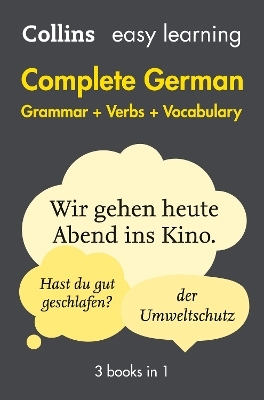 Easy Learning German Complete Grammar, Verbs and Vocabulary (3 books in 1) -  Collins Dictionaries