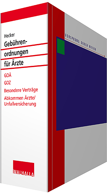 Gebührenordnungen für Ärzte, Grundwerk in 3 Bänden inkl. Online-Dienst