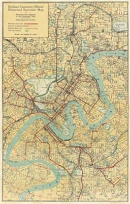 Brisbane Centenary Map Print