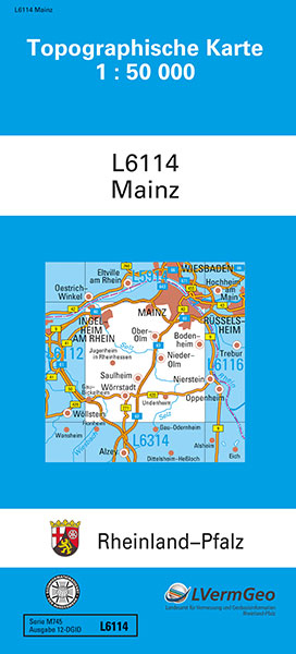 TK50 L6114 Mainz -  Landesamt für Vermessung und Geobasisinformation Rheinland-Pfalz