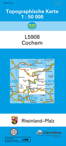 TK50 L5908 Cochem -  Landesamt für Vermessung und Geobasisinformation Rheinland-Pfalz