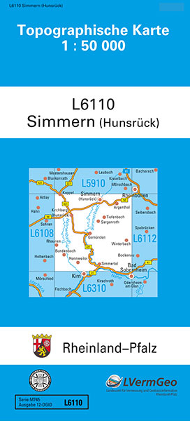 TK50 L6110 Simmern (Hunsrück) -  Landesamt für Vermessung und Geobasisinformation Rheinland-Pfalz