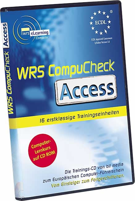 CompuCheck - 7 erstklassige Computer-Kurse auf nur einer CD. Die weltweit einzig zertifizierte Trainingssoftware zum Europäischen Computer-Führerschein ECDL. Version 3.0 / WRS CompuCheck Access