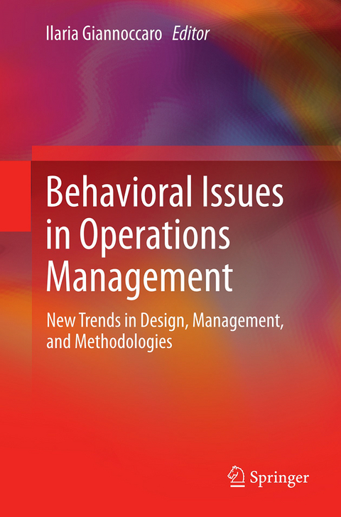 Behavioral Issues in Operations Management - 