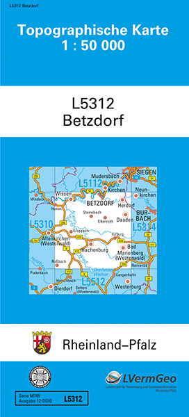 TK50 L5312 Betzdorf -  Landesamt für Vermessung und Geobasisinformation Rheinland-Pfalz