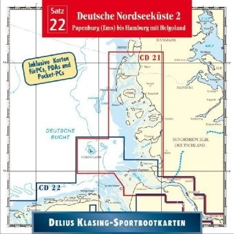 Delius Klasing Sportbootkarten CD-ROM / Papenburg (Ems) bis Hamburg mit Helgoland