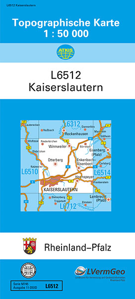 TK50 L6512 Kaiserslautern -  Landesamt für Vermessung und Geobasisinformation Rheinland-Pfalz