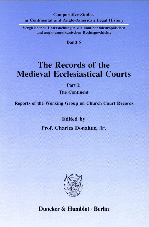 The Records of the Medieval Ecclesiastical Courts. - 