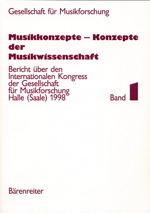 Musikkonzepte - Konzepte der Musikwissenschaft - 