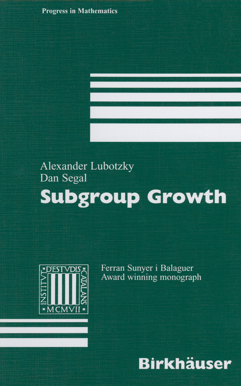 Subgroup Growth - Alexander Lubotzky, Dan Segal