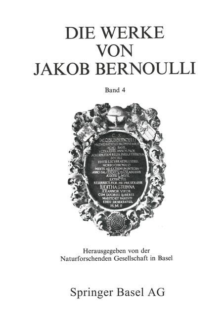 Die Werke von Jakob Bernoulli - Jakob Bernoulli