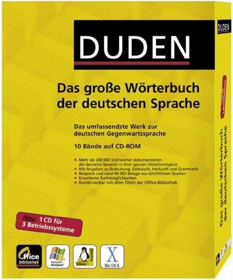 Duden - Das grosse Wörterbuch der deutschen Sprache Office-Bibliothek WIN /Mac OS X /LINUX