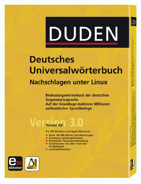 Duden - Deutsches Universalwörterbuch Office-Bibliothek für Linux