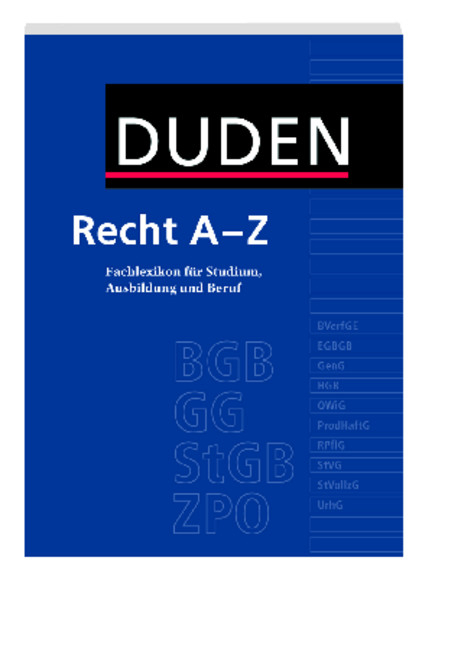 Duden Recht A - Z