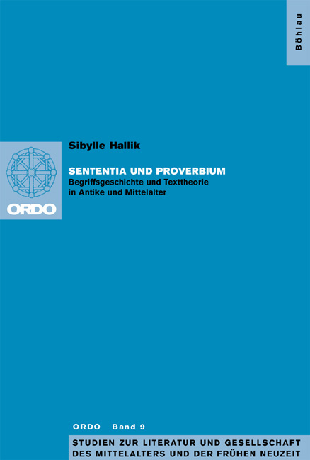 Sententia und Proverbium - Sibylle Hallik