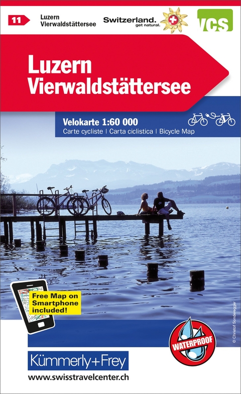 Luzern, Vierwaldstättersee Velokarte Nr. 11