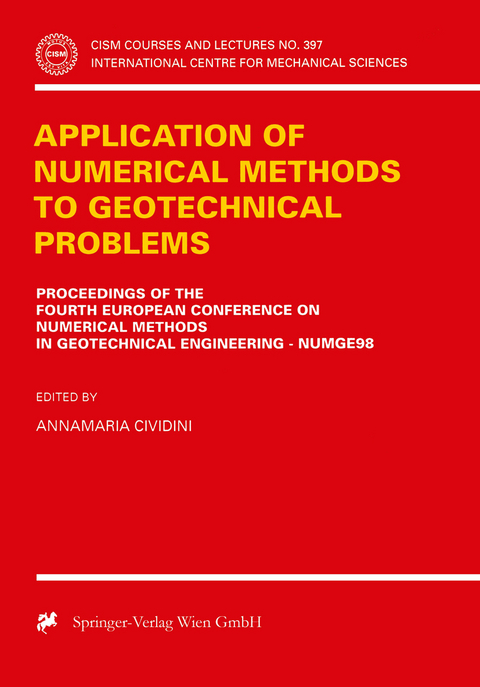 Application of Numerical Methods to Geotechnical Problems - 