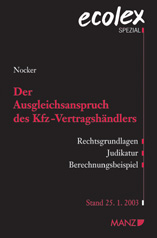 Der Ausgleichsanspruch des Kfz-Vertragshändlers - Michael Nocker