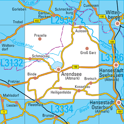 L3134 Arendsee (Altmark) Topographische Karte 1:50000