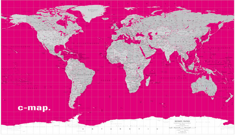 COLUMBUS Weltkarte C-MAP magenta