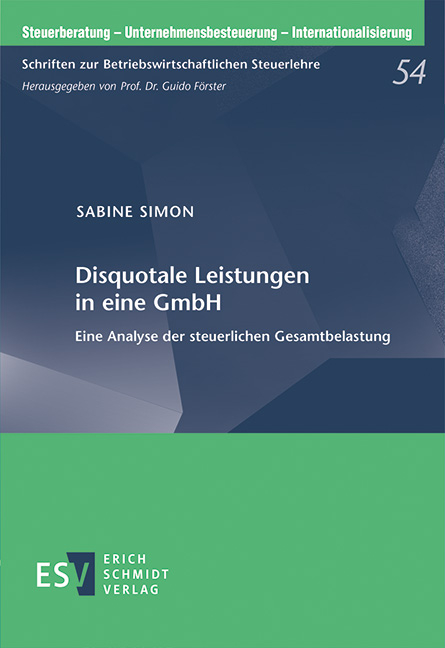 Disquotale Leistungen in eine GmbH - Sabine Simon