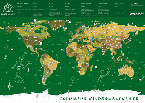 Columbus "coole" Kinderweltkarte