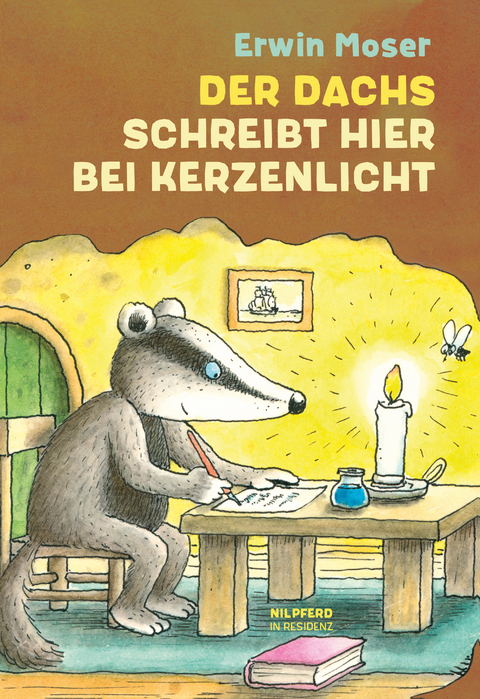 Der Dachs schreibt hier bei Kerzenlicht - Erwin Moser