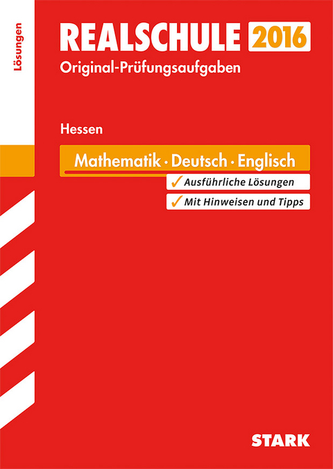 Abschlussprüfung Realschule Hessen - Mathematik, Deutsch, Englisch Lösungsheft - Siegfried Koch, Susanne Falk, Brigitte Katzer, Gerhard Philipp, Anita Eschborn