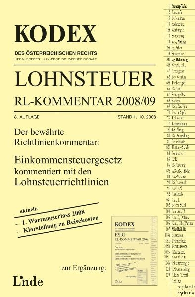 KODEX Lohnsteuer Richtlinien-Kommentar 2008/09 - 