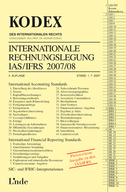 Kodex Internationale Rechnungslegung IAS /IFRS 2007 /08 - 