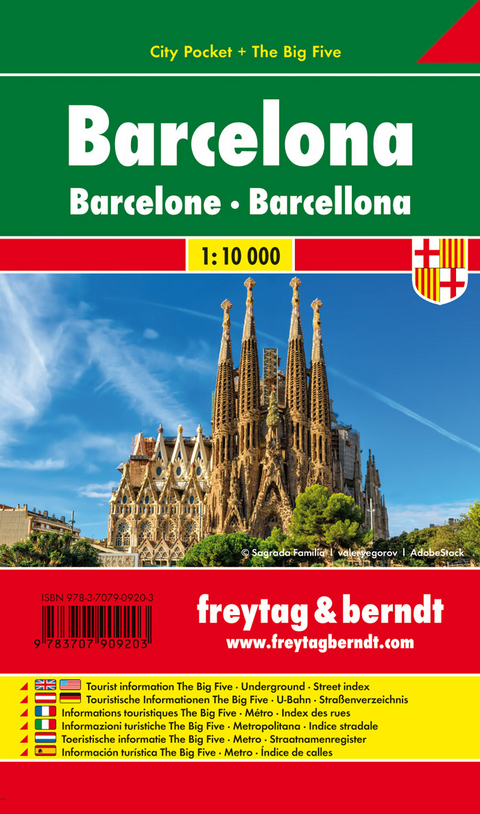 Barcelona, Stadtplan 1:10 000, City Pocket + The Big Five - 