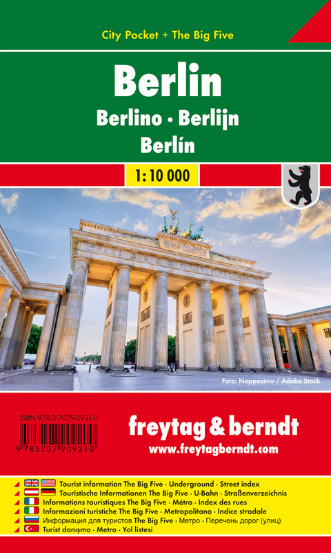 Berlin, Stadtplan 1:10.000, City Pocket + The Big Five - 