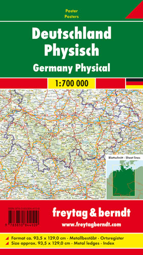 Deutschland physisch, Magnetmarkiertafel - 