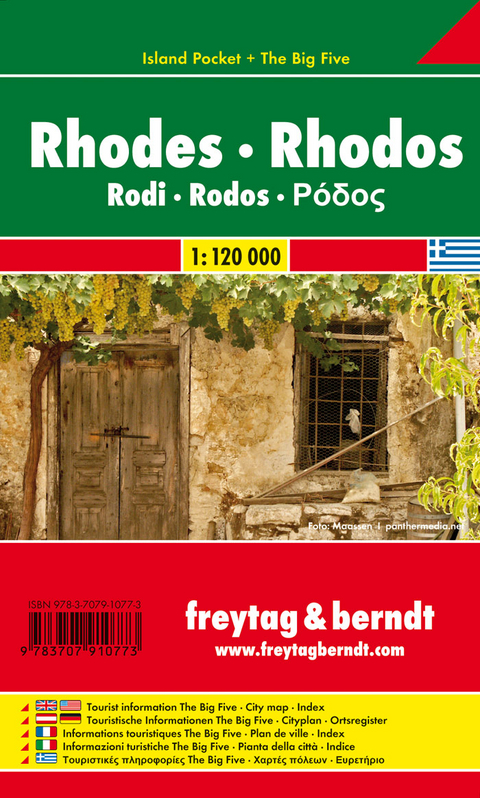 Rhodos, Autokarte 1:120.000, Island Pocket + The Big Five - 