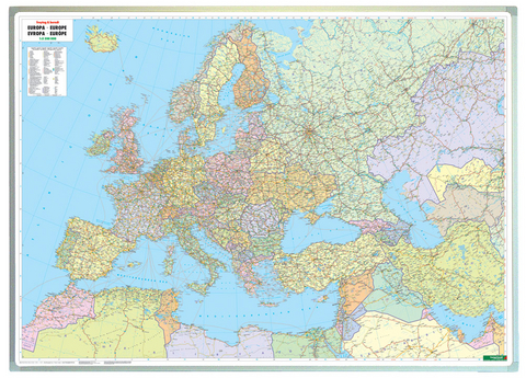 Europa politisch, Wandkarte 1:3,5 Mio., Markiertafel - 