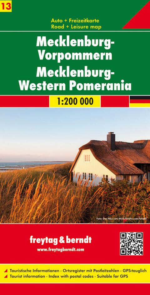 Mecklenburg-Vorpommern, Autokarte 1:200.000 - 