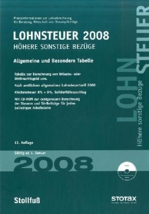 Lohnsteuer-Tabelle 2008 Höhere Sonstige Bezüge