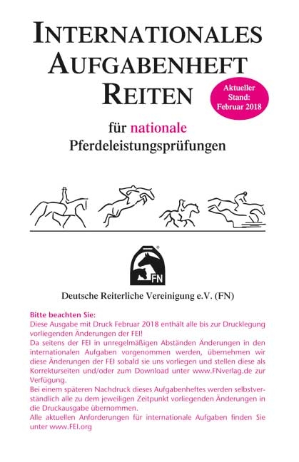 Internationales Aufgabenheft Reiten für nationale Pferdeleistungsprüfungen - Inhalt