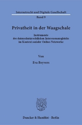 Privatheit in der Waagschale. - Eva Beyvers