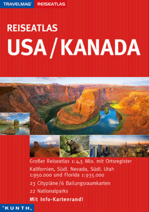 KUNTH Reiseatlas USA / Kanada 1:4,5 Mio.