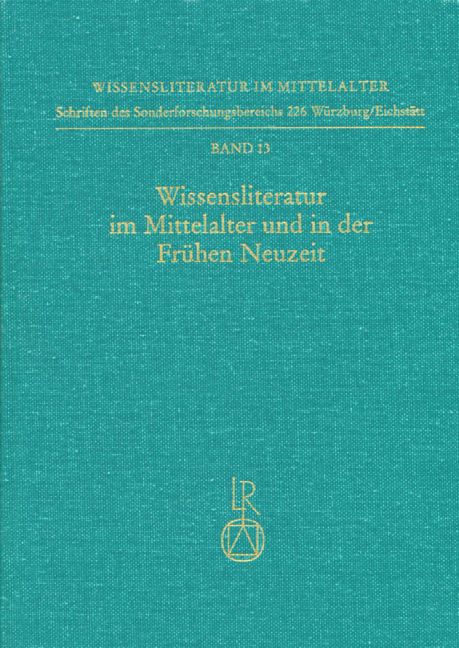 Wissensliteratur im Mittelalter und in der Frühen Neuzeit - 