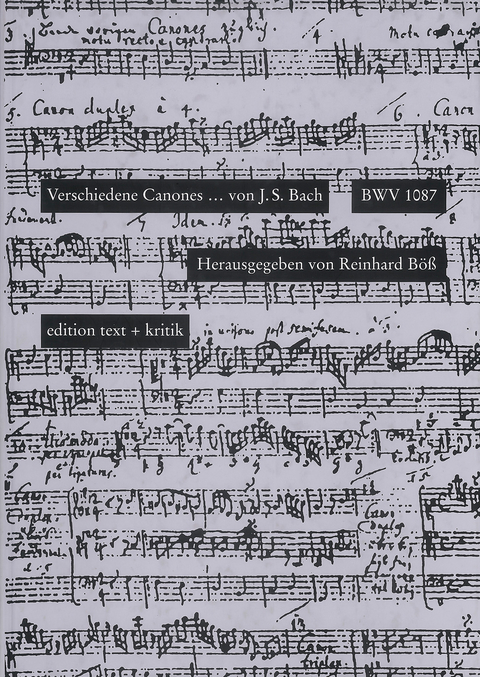 Verschiedene Canones ... von J. S. Bach - 