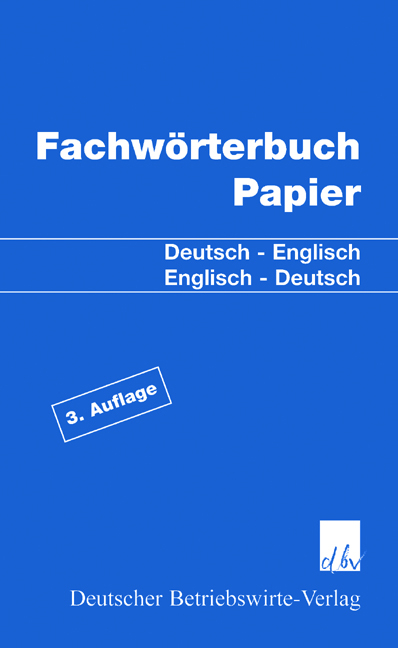 Fachwörterbuch Papier - 