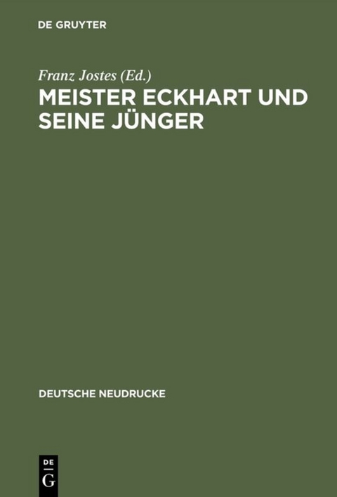 Meister Eckhart und seine Jünger - 