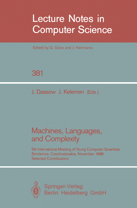 Machines, Languages, and Complexity - 