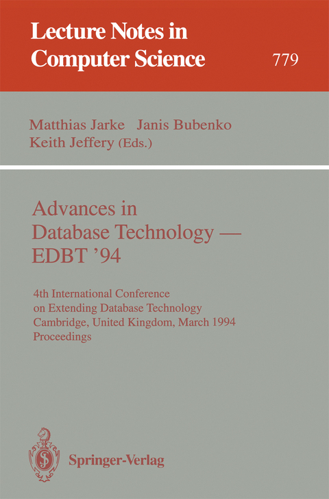 Advances in Database Technology - EDBT '94 - 